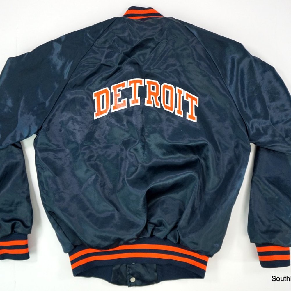 Detroit Tigers MLB Vintage Chalk Line Satin Jacket
